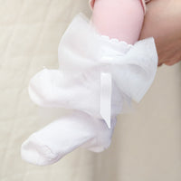 Formal socks with tulle and ribbon