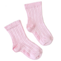 Pink festive ribbed socks