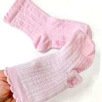 Pink festive ribbed socks