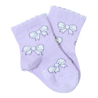 Lilac Bow socks