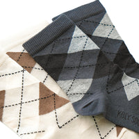 Socks with rhomboids