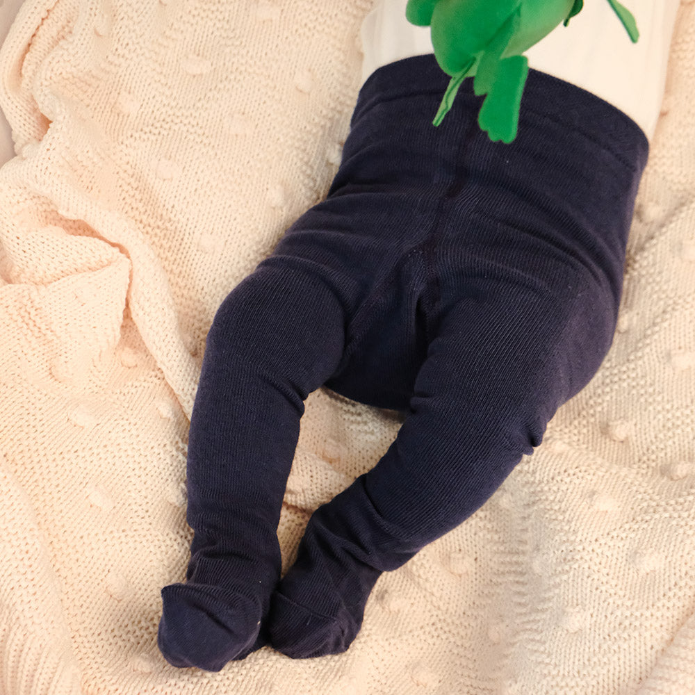 Solid-colored cotton tights