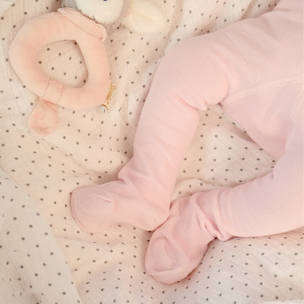 Solid-colored cotton tights