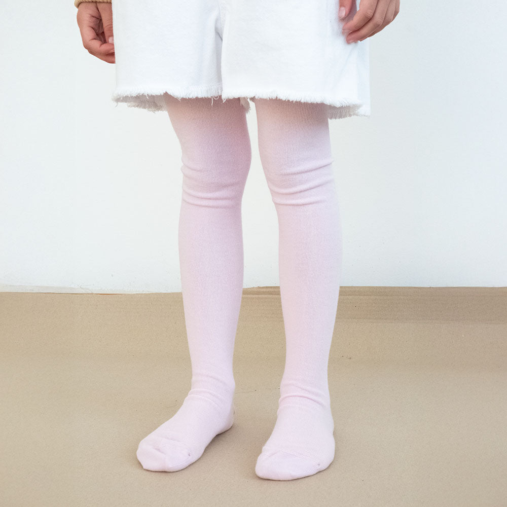 Solid-colored cotton tights