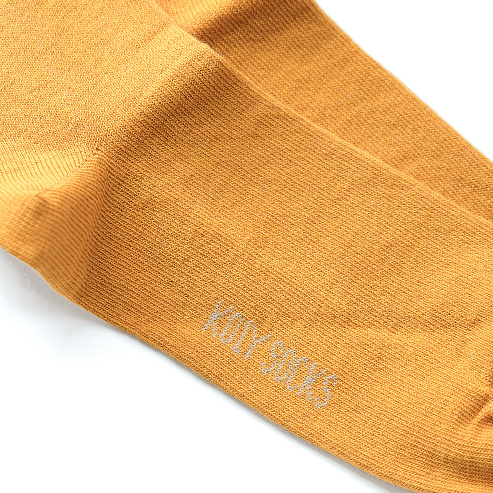 Plain ochre socks