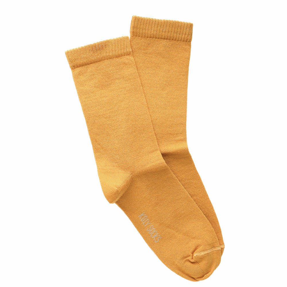 Plain ochre socks