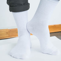 Sport white solid socks