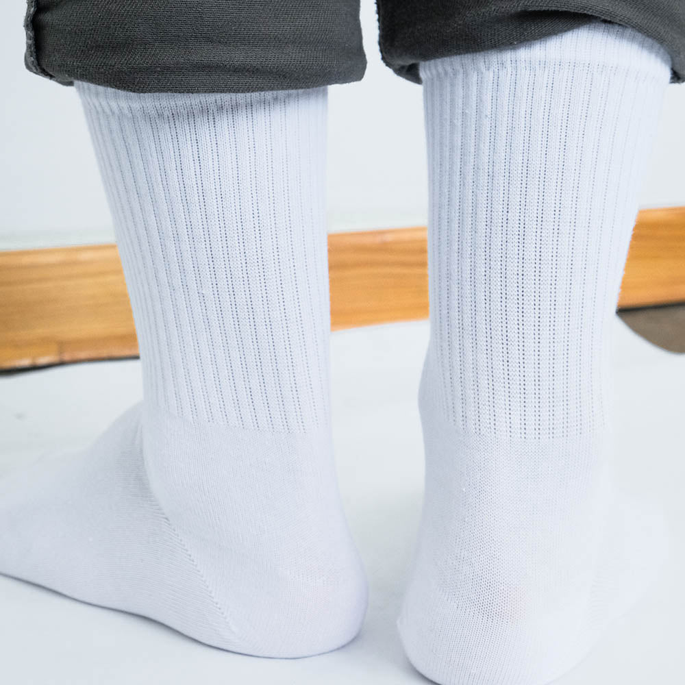 Sport white solid socks