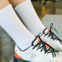 Sport white solid socks