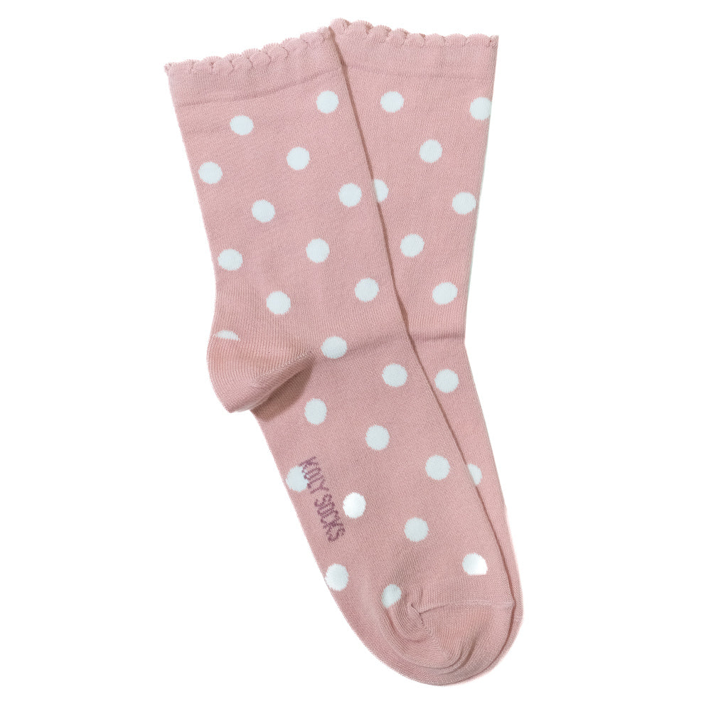 Old Rose dots socks