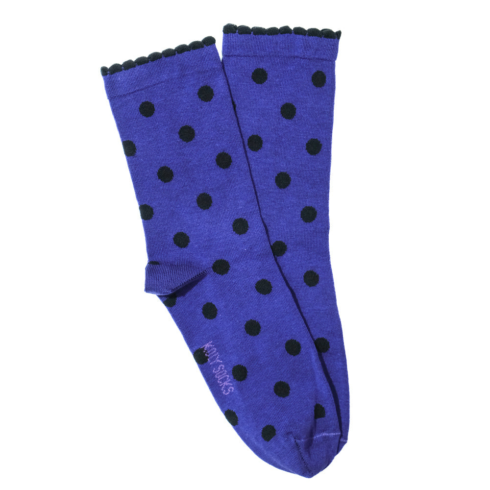 Purple dots socks