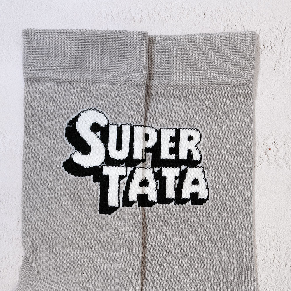 Super tata sive čarape