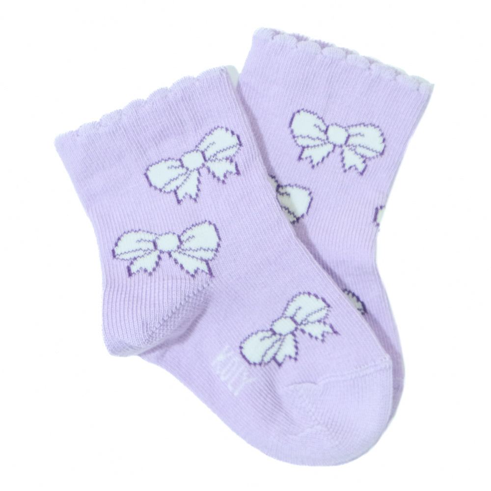 Lilac Bow socks