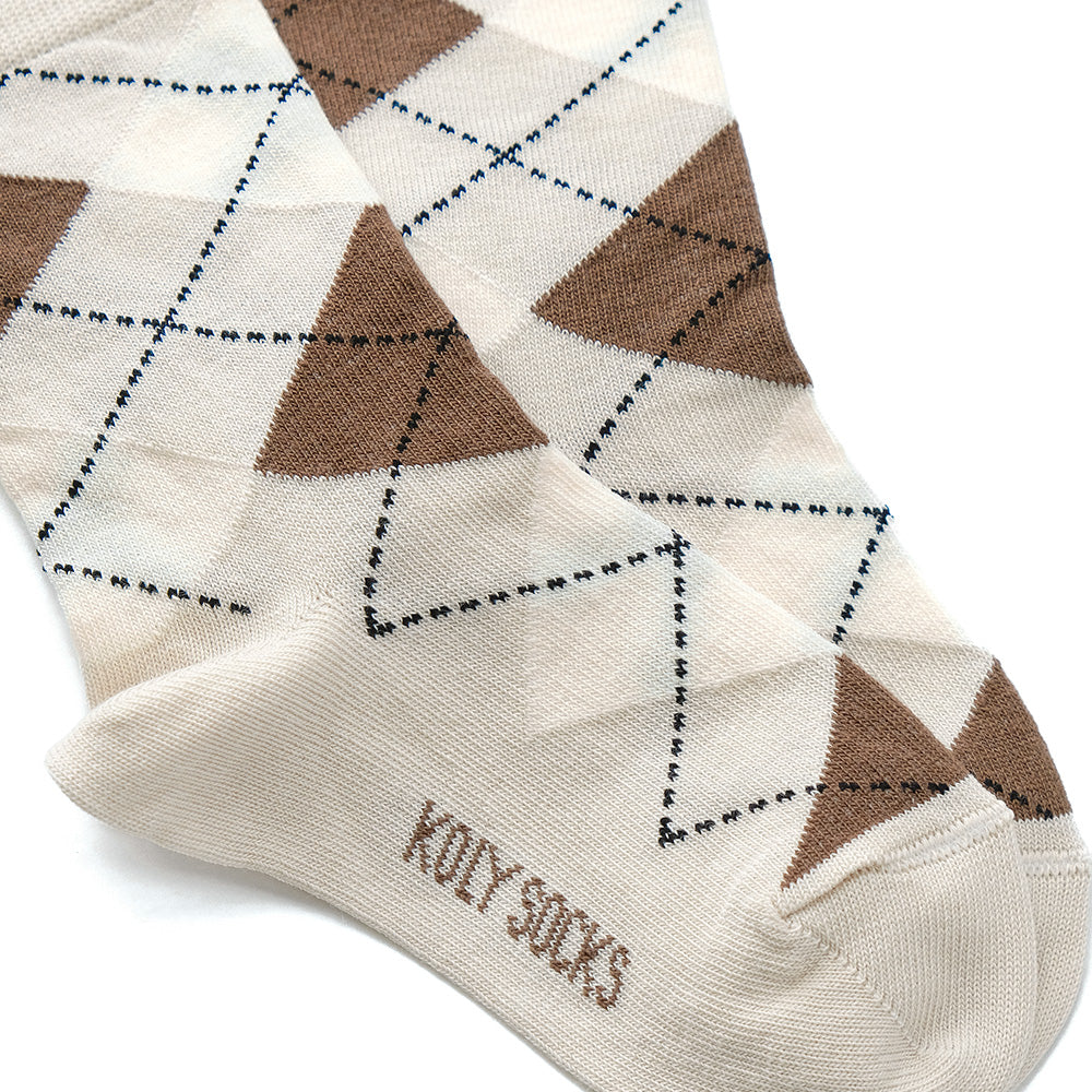 Socks with rhomboids