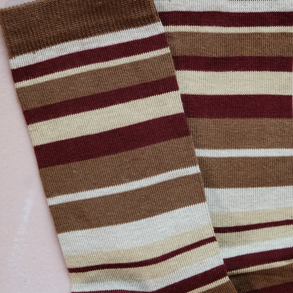 Striped brown socks