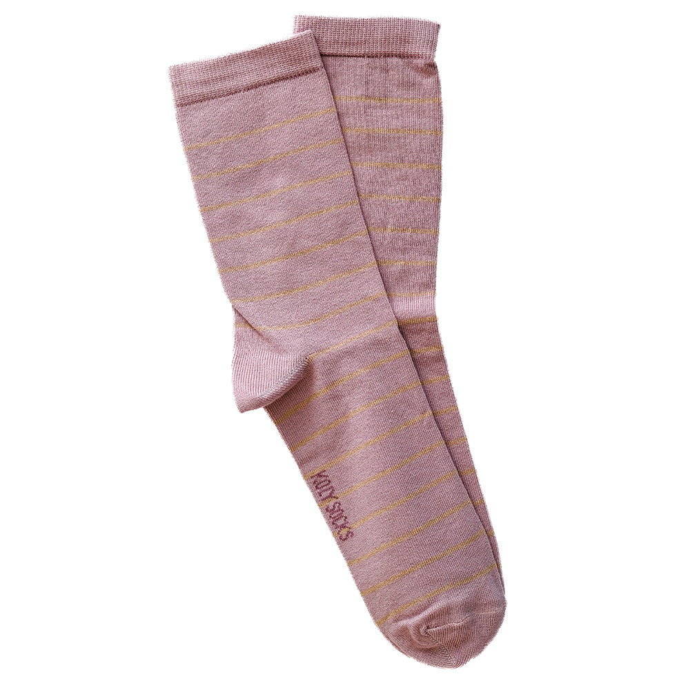 Dirty pink striped socks